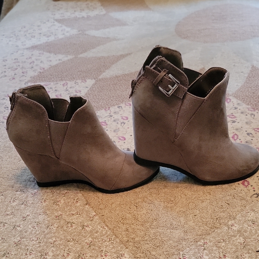 Maurices Taupe Ankle Booties